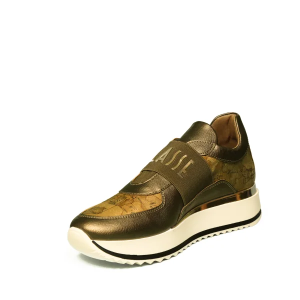 Alviero Martini sneaker woman of bronze color crammed with art. N 0419 0030 X577