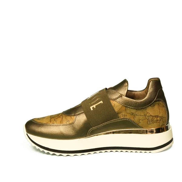 Alviero Martini sneaker donna di colore bronzo con zeppa art. N 0419 0030 X577