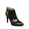 Nero Giardini tronchetto woman with heel stylet and leopardato satin black color article A9 09322 DE 100