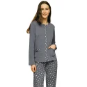 Noidìnotte Pajamas woman warm cotton gray melange article FA6867AB
