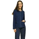 Noidìnotte Pajamas woman warm cotton navy blue article FA6867AB