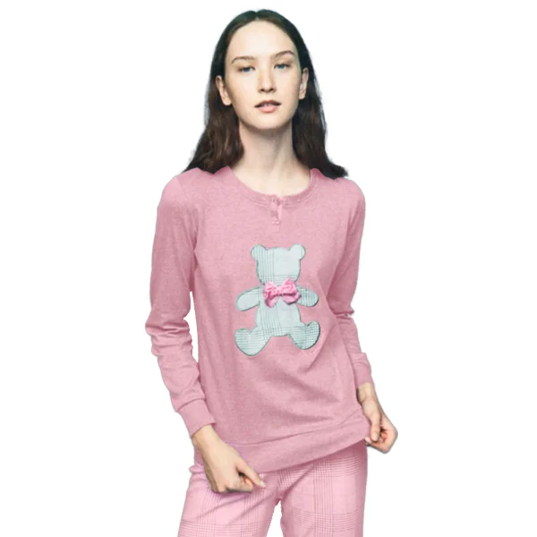 Noidìnotte Pajamas woman warm cotton powder pink article FA6835AB