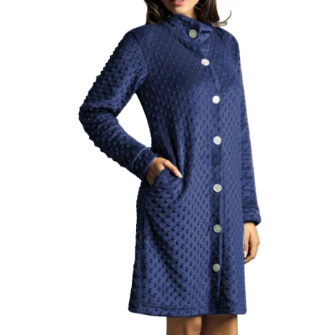 SièLei dressing gown Buttons blue woman article LP71