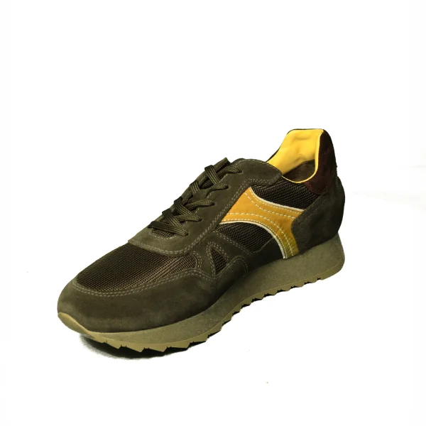 Nero Giardini sneaker man olive color in suede article A9 01222 U 522
