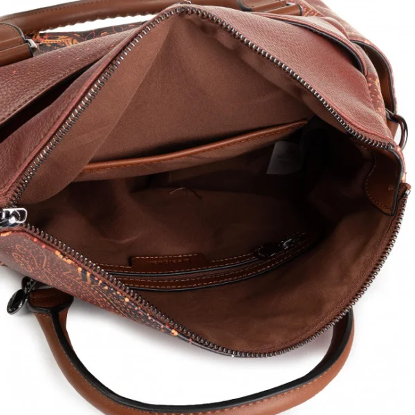 Desigual borsa a spalla colore marrone modello bols tekila sunrise loverty articolo 19WAXP85 6042
