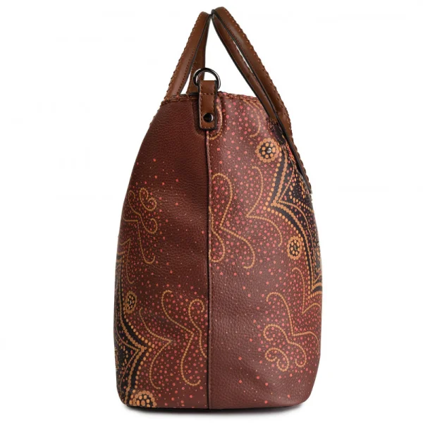 Desigual shopper bag model Bols tekila sunrise holbox brown color Article 19WAXP21 6042