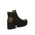 Nero Giardini ankle boot woman's leather heel with low color black print and animal article A9 09785 D 100