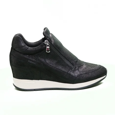 Exercise Geox in black leather with internal wedge article D620QA 000BUT C9999