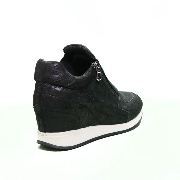 Exercise Geox in black leather with internal wedge article D620QA 000BUT C9999