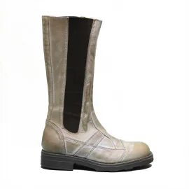 Alluminum boot at low heel brown Article 458B - burropolveri