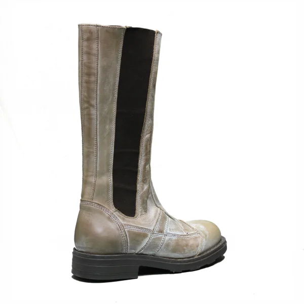 Alluminum boot at low heel brown Article 458B - burropolveri
