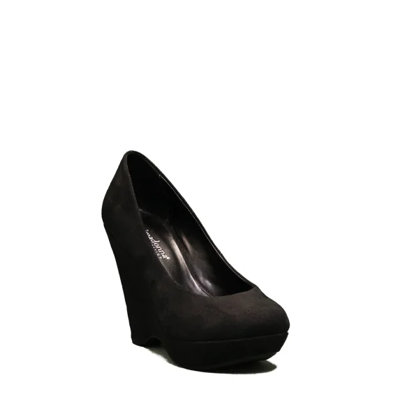The Primadonna décolleté with wedge woman in suede color black article AP98561 TO D