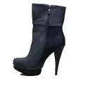 FiordiBaci tronchetto faux leather with high heel blue color article 9913