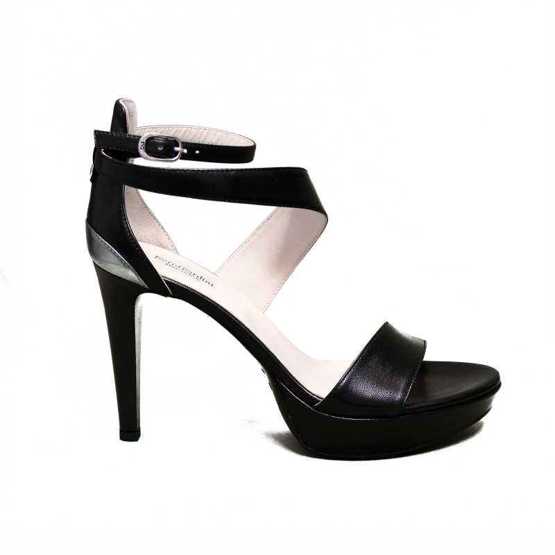 Nero Giardini sandalo elegante donna con tacco alto colore nero articolo  E012820DE 100