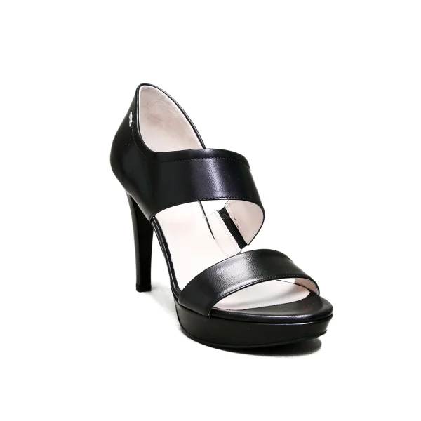 Nero Giardini sandalo elegante donna con tacco alto colore nero articolo E012810DE 100