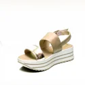 Nero Giardini sandalo donna con zeppa media color platino articolo E012590D 415