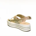 Nero Giardini sandalo donna con zeppa media color platino articolo E012590D 415