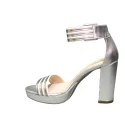 Nero Giardini sandalo donna con tacco alto colore argento articolo E012203D 700