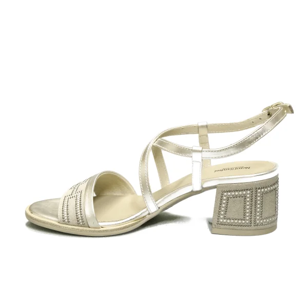 Nero Giardini sandalo donna con tacco medio colore ivory- avorio articolo E012262D 702