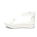 Nero Giardini woman sandal in leather with wedge white color article E012591D 707