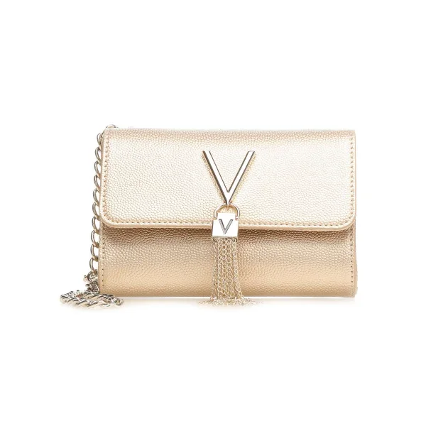 Valentino Handbags pochette color oro modello Divina articolo VBS1R403G