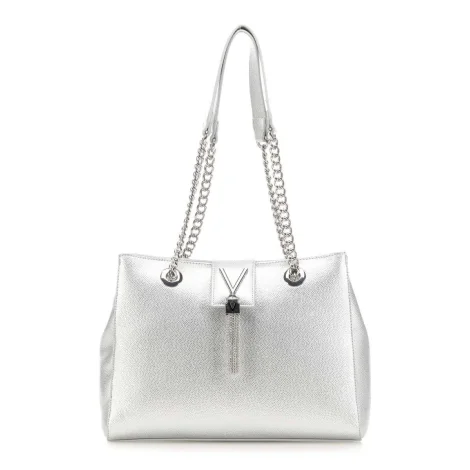 Valentino Handbags pochette color argento modello Divina articolo VBS1R406G