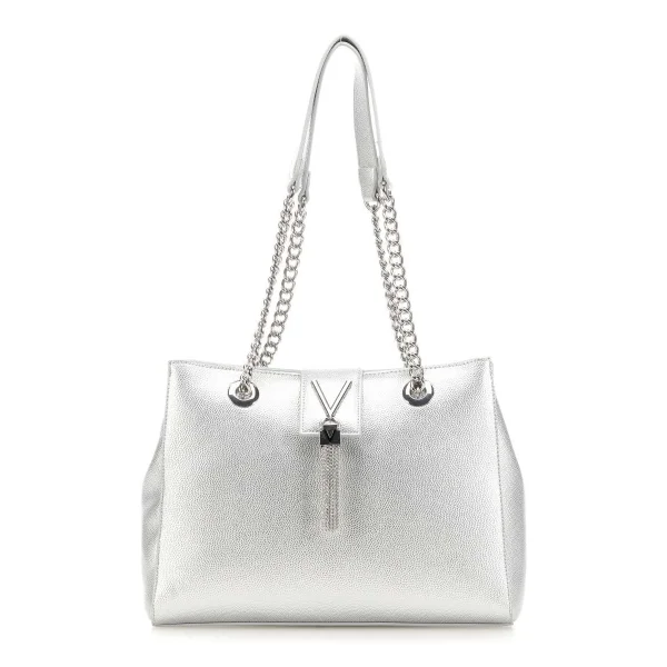 Valentino Handbags pochette color argento modello Divina articolo VBS1R406G