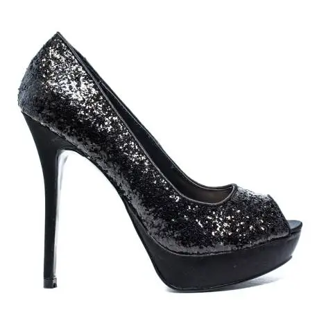 Ikaros Sandal Jewel Elegant Silver A2610 Black