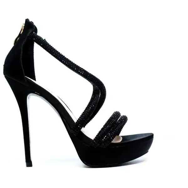 Ikaros Sandal Jewel Elegant Black A2603Black