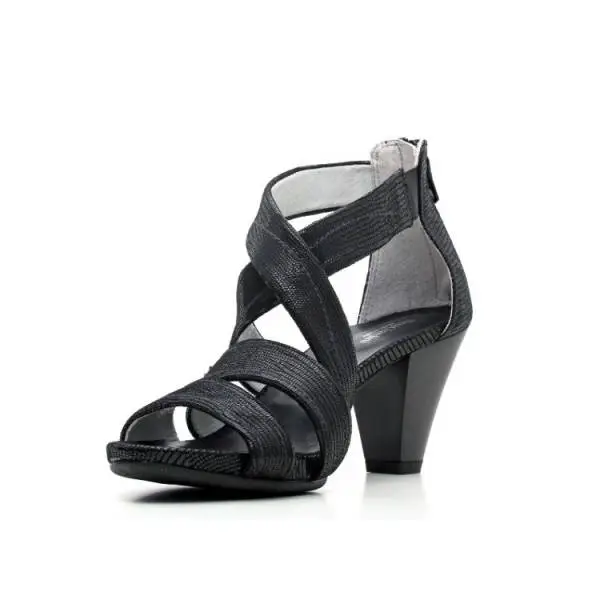 Nero Giardini Sandalo Donna Con Tacco Medio Pelle Articolo P615552D 100 Nero