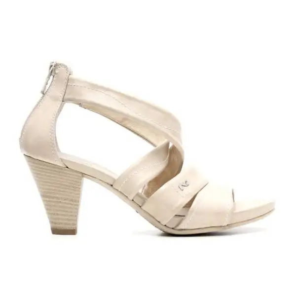 Nero Giardini Sandal Woman Heel Middle Leather Item P615551D 410 Sand